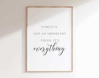 Family Quote Art Print, Minimalist Home Decor (Digital Download)