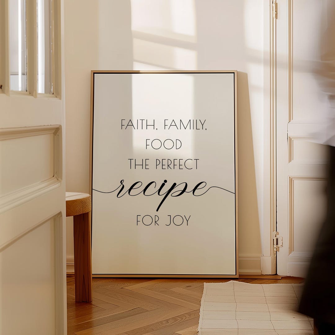 Recipe Quotes, Kitchen Printable Wall Art, Christian Kitchen Wall Decor ...