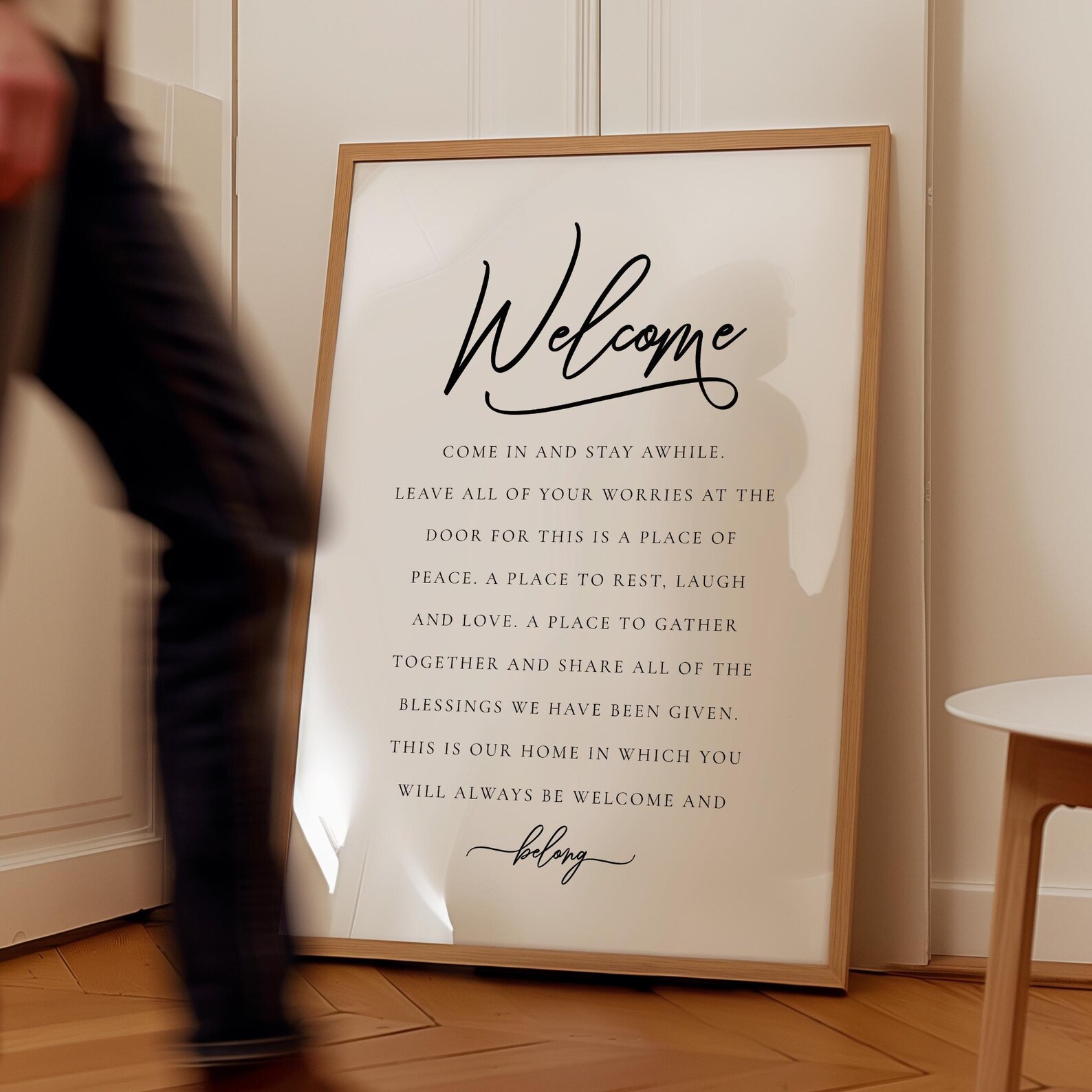 Welcome Come In Welcome Come in & Stay Awhile, Welcome Quote Wall Art, Home Welcome ...