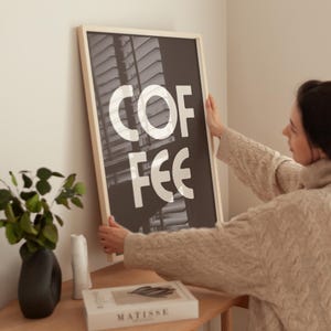 Coffee Typography Print, Coffee Wall Art, Coffee Poster, Coffee Bar ...