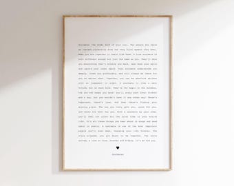Art mural âme soeur, affiche âme soeur, définition âme soeur, impression âme soeur, citation romantique, art mural citation amour, cadeau pour lui/elle, cadeau de mariage