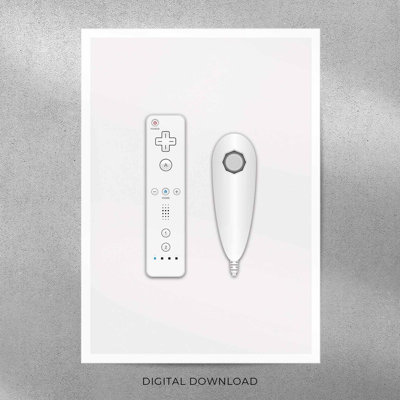 Wii Controller Poster: Gamer Room Wall Art (digital Download) - Etsy