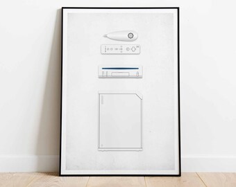 Wii Konsole Poster: Gaming Room Wandkunst (Digitaler Download)