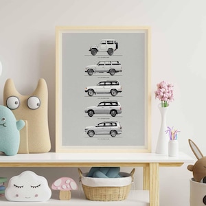 Toyota Land Cruiser Poster: 4x4 Off Road Truck Art Print (Unframed)