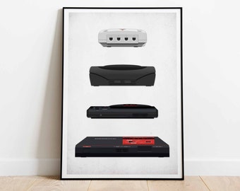 Sega Generations Poster: Vintage Game Console Evolution (Digital Download)
