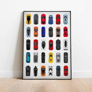 Supercars Poster: Kids Room Car Wall Art (Digital Download)