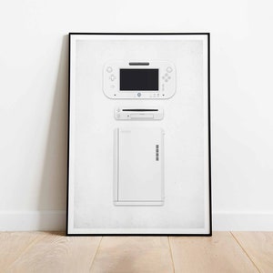 Wii U Poster. Wall Art With Game Console Perfect For Man Cave, Kids Room, Gaming Room. Gift For Gaming Enthusiast. DIGITAL DOWNLOAD