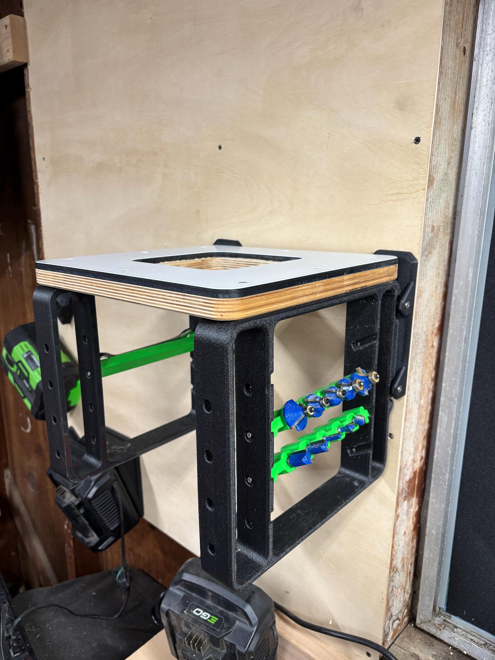 Vertical Router Arm Compact Router Table W/built in Bit Storage and Wall Mount - Etsy