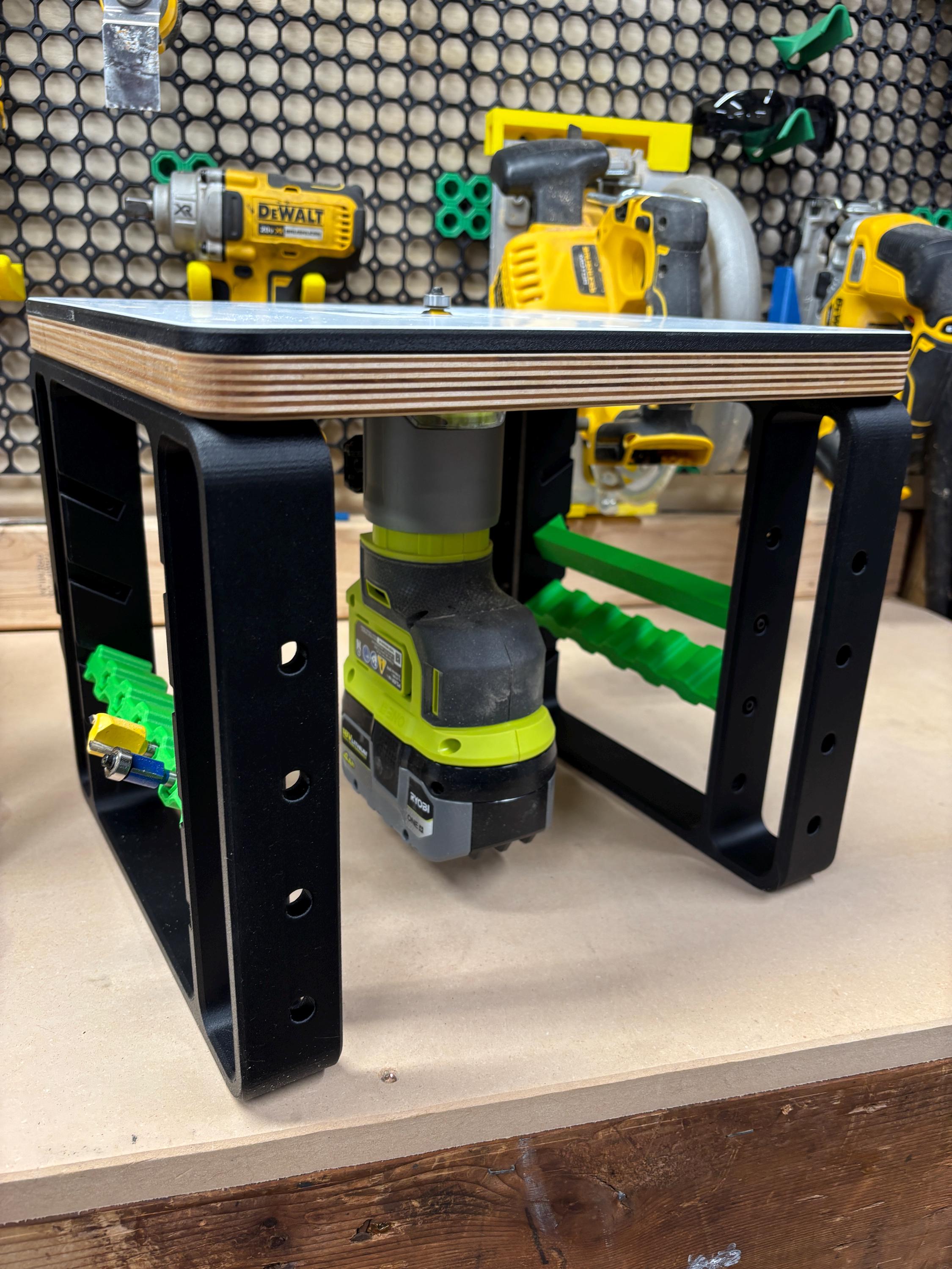 Built In Router Table Compact Router Table W/built in Bit Storage and Wall Mount - Etsy