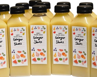 16 oz Organic ginger shots, ginger shots with honey