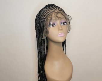 Braided cornrow Wig, Crossed front cornrow wig, braided cornrow wig, 36 inches braids lace wig, braided wig