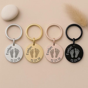 Huella real de la mano del pie del bebé, regalo de huella real para bebé recién nacido, regalo para bebé gemelo, regalos para mamá primeriza, regalo para baby shower, llavero con huella de mano del cliente