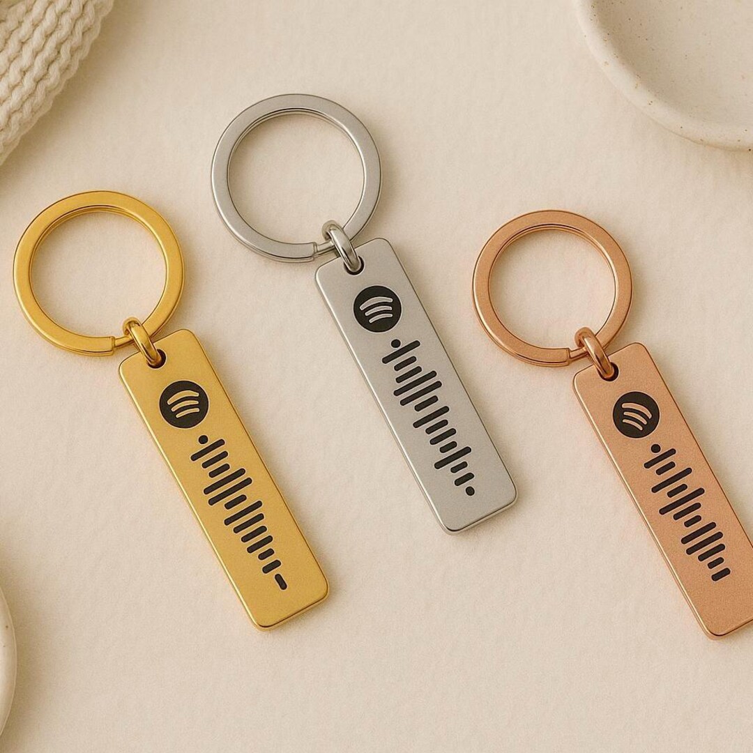 Spotify Keychain, Spotify Keyring, Boyfriend Gift, Girlfriend Gift ...
