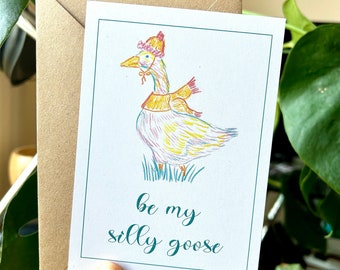 Silly goose Valentine's Day card