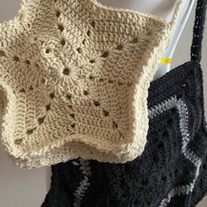 crochet star tote bag