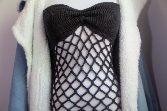 sage crochet knit tube top