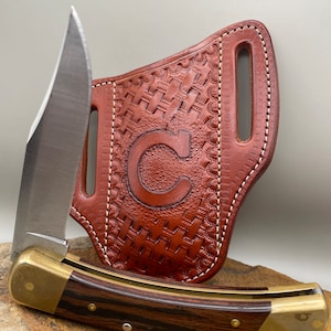 Leather sheath for Buck 112 , trapper style knife