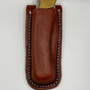 Vertical and horizontal leather sheath for Buck 110