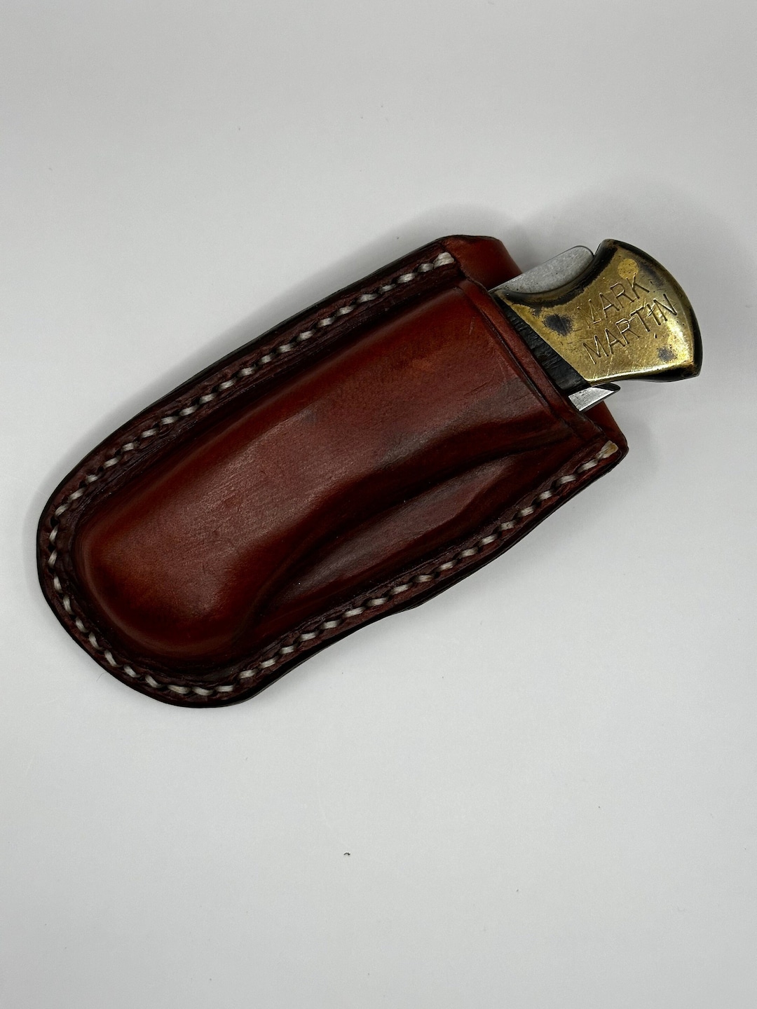 Handmade Leather Knife Sheath Buck 112 , Folding Knife Scabbard Vertical Style Etsy