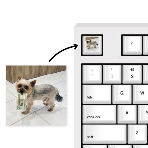 Custom Printed Keycap - Print your Image or Text in FULL COLOR - Escape Key, personalized holiday gift, husband / boyfriend present
