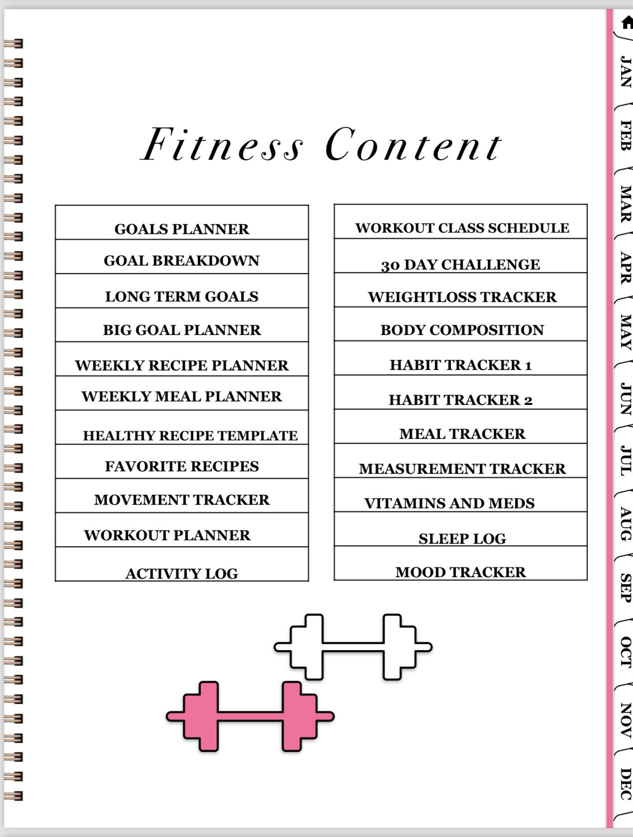 Goodnotes Fitness Planner Digital 2024 2025 Workout and Meal Planner Etsy