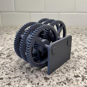 3D Printed Working Gear Box Desktop Fidget.