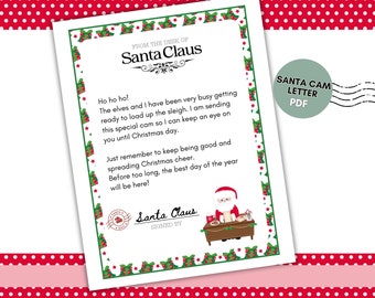 Santa Cam Letter, Printable letter to Santa