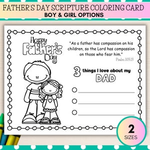 Druckbare Vatertag Kinder Bibel Färbung Karte, Papa Geschenk von Kindern, Sonntagsschule Handwerk, christliche Vorschule, VBS