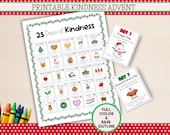 Printable Kindness Advent for Kids, Acts of kindness Advent Calendar, Advent Calendar Kids, Sunday School Craft