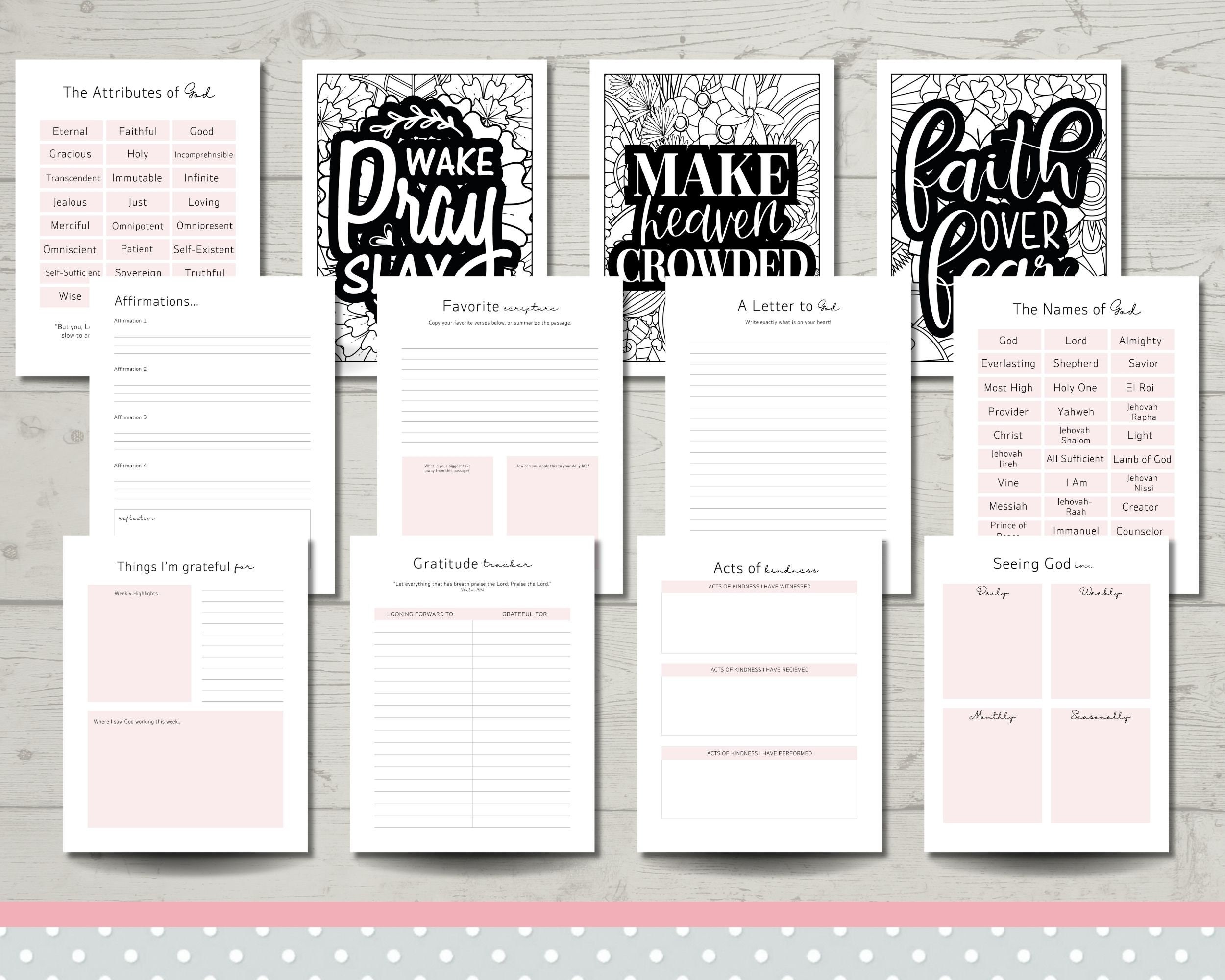 Prayer Journal Printable, Daily Prayer Planner, Prayer List Journal ...
