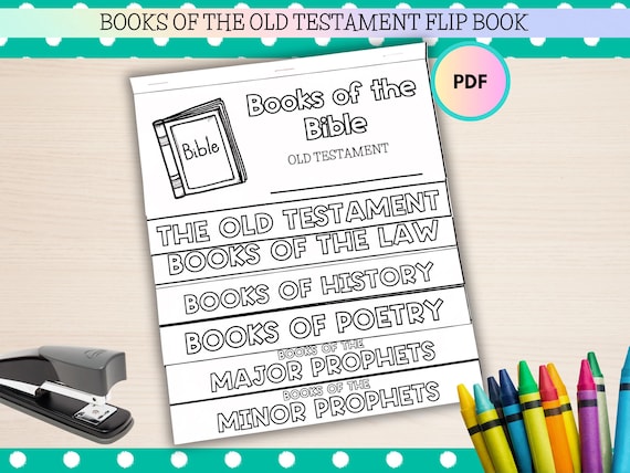 Old Testament Books of the Bible Printable Flip Book, Books of the Bible for Kids, Books of the Bible Craft, Sunday School Craft