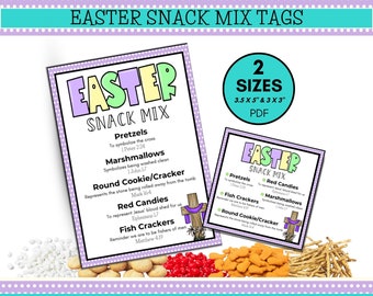 Easter Story Snack Mix Tags, Resurrection Printable (PDF)