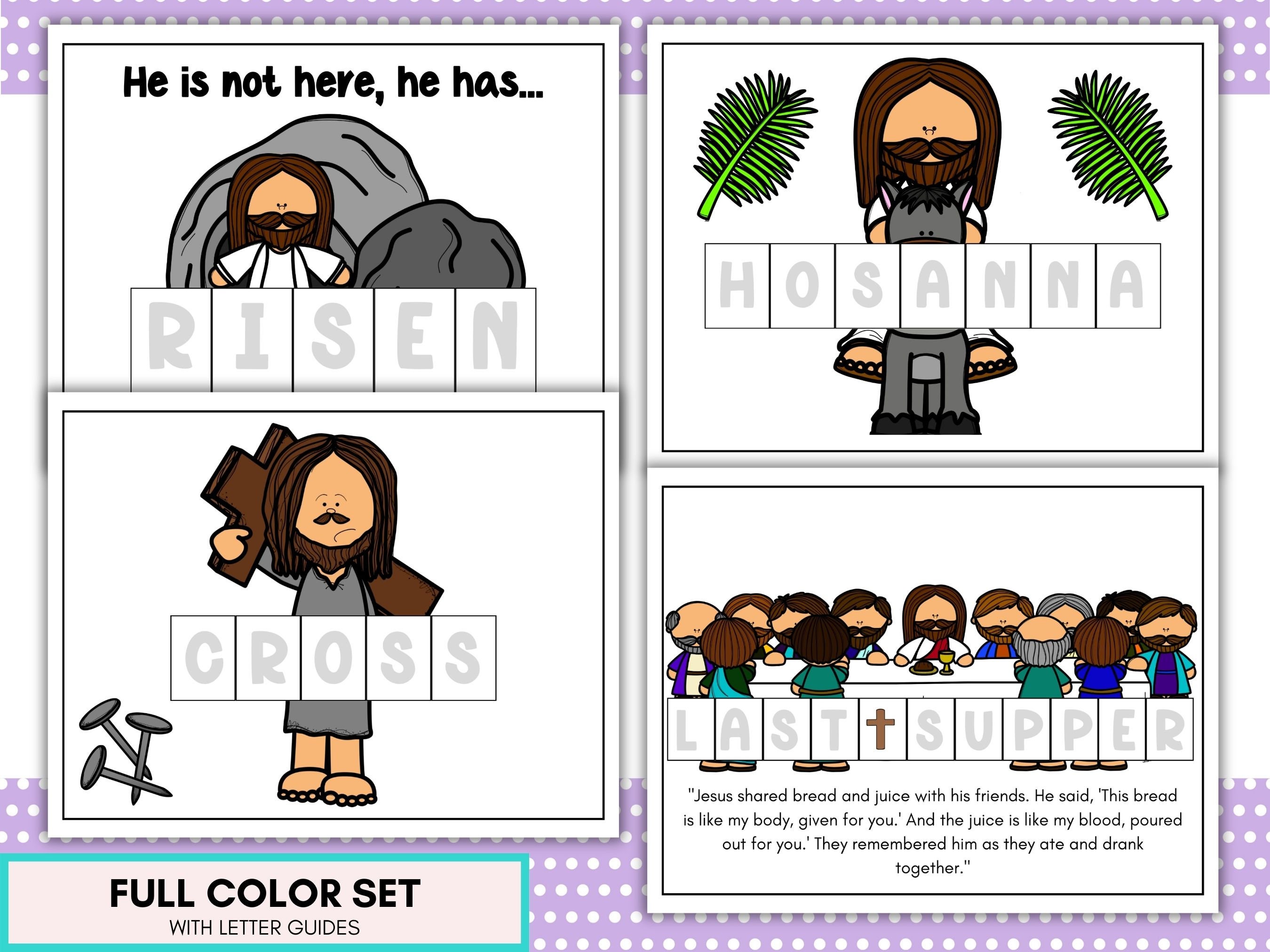 Printable Holy Week Cut Paste Activity Holy Week Craft Christian Printable Holy Week Cut Paste Activity Holy Week Craft Christian