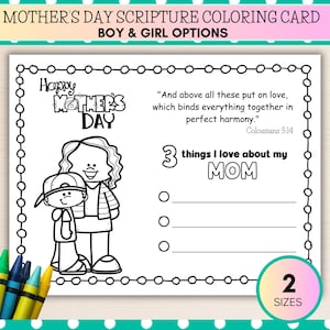 Druckbare Muttertags Malkarte, Mutter Geschenk von Kindern, christliche Muttertag zum ausdrucken, Sonntagsschule Handwerk