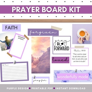 Kit de conseil de prière imprimable, cartes de prière, cartes des Écritures, louange et gratitude