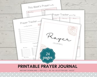 Printable Prayer Journal, Daily Planner (PDF)