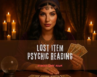 Lost Item Psychic Reading Same Hour, Find Lost Object, Missing Item Reading, Clairvoyant Guidance