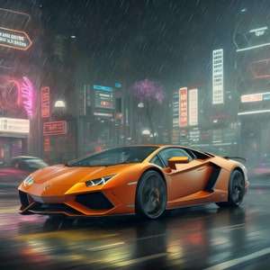 Lamborghini Digital Print 4K