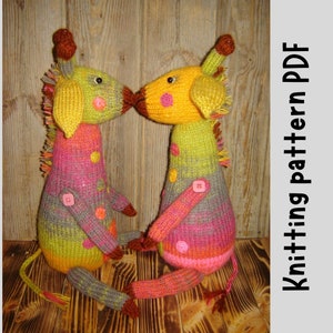 Knit Giraffe Toy Pattern: Rainbow Plush, Beginner Friendly (PDF Pattern)