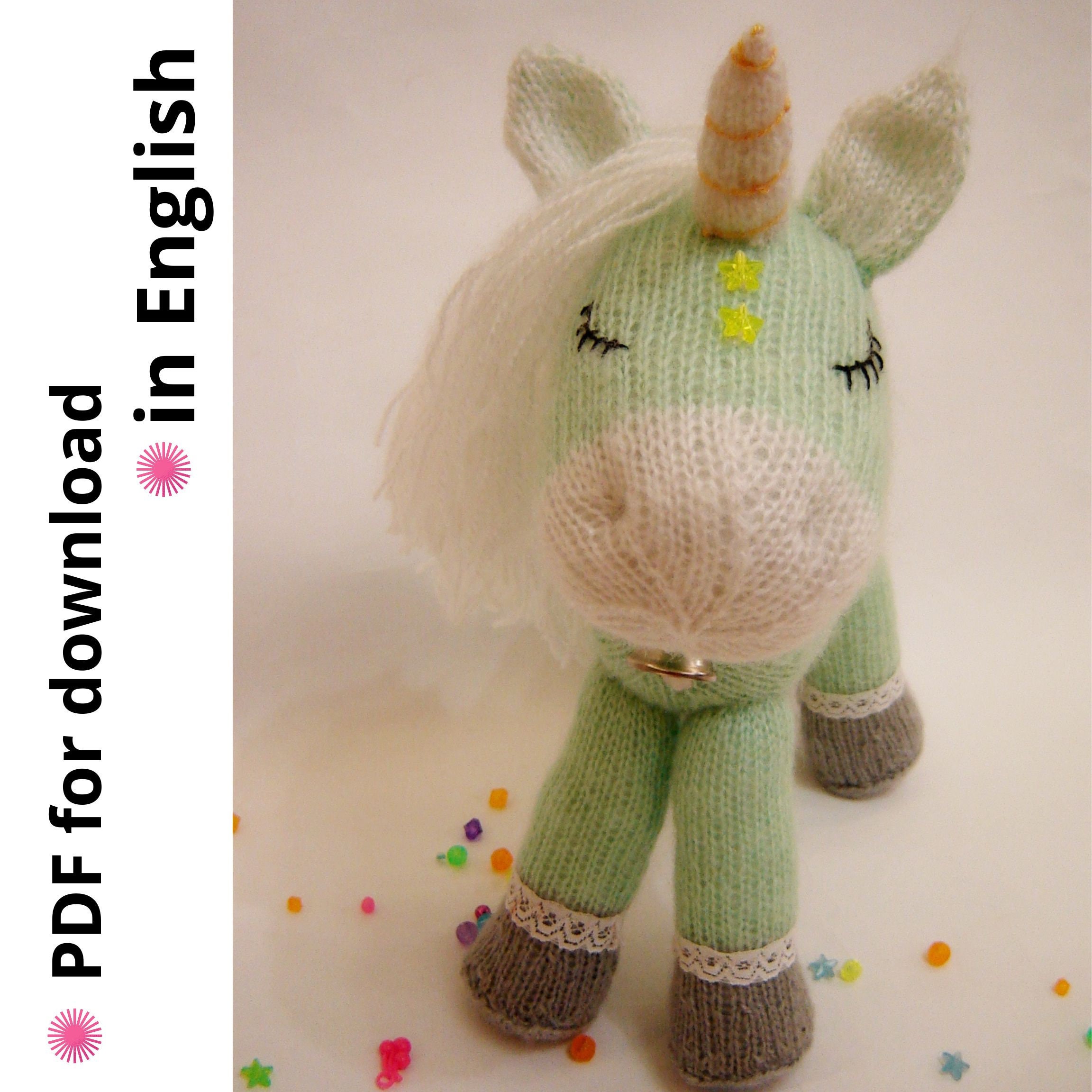 Licorne Peluche Tricot Avec Sac Et 3 Tenues - Kit Jouet Fille 3 Ans Et Plus