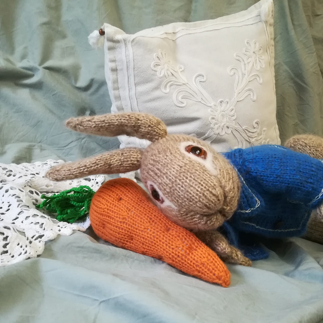 Plush Toy Peter Rabbit With Carrot, Peter Rabbit Shower, Adorable ...