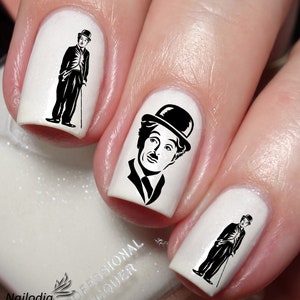 Charlie Chaplin Nail Art Decal Sticker