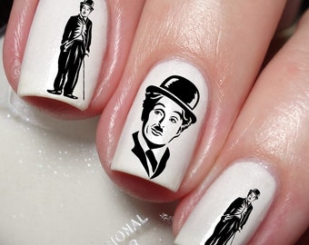 Charlie Chaplin Nail Art Decal Sticker