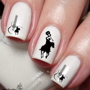 Country Music Nail Art Decal Sticker