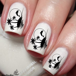 Dolphin Lovers Nail Art Decal Sticker