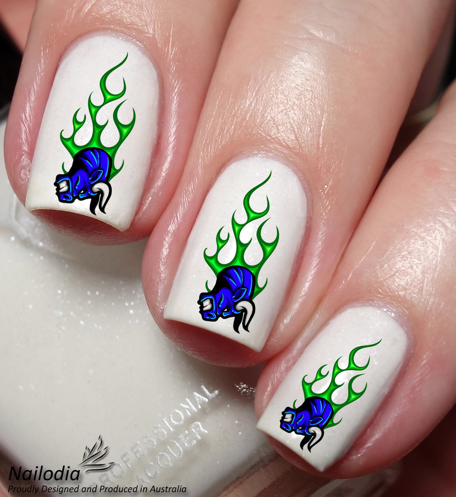 Angry Bull Nail Art Decal Sticker - Etsy