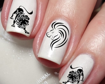 Zodiac Leo Lion Star Sign Nail Art Decal Sticker