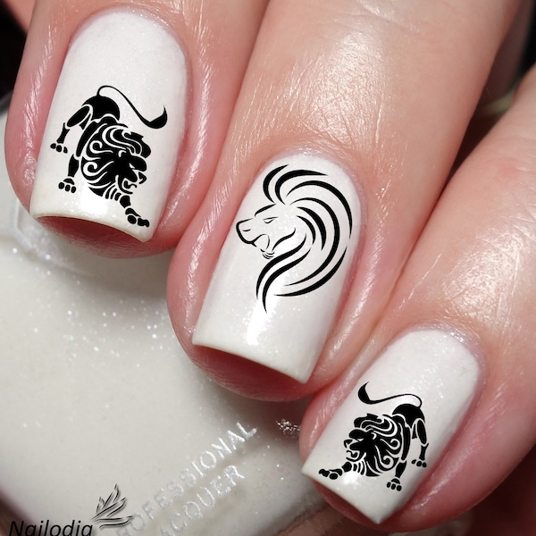 Zodiac Leo Lion Star Sign Nail Art Decal Sticker