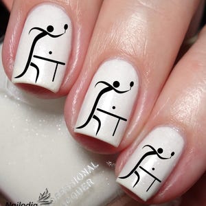 Ping Pong Table Tennis Nail Art Decal Sticker