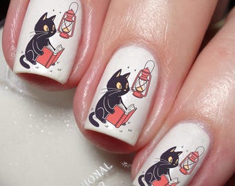 Naklejka na paznokcie Nerd Cat Nail Art